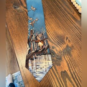 Vintage Field & Stream Silk Duck Hunting Scenic Tie Mallard Vibrant colors